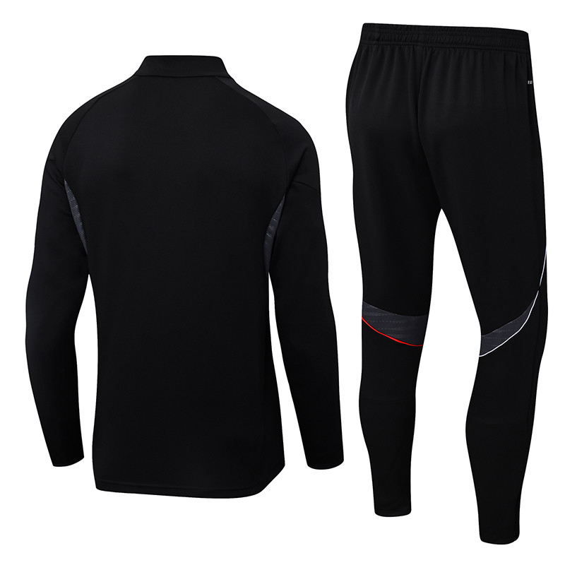 25-26 Ajax Black Half Pull Tracksuit