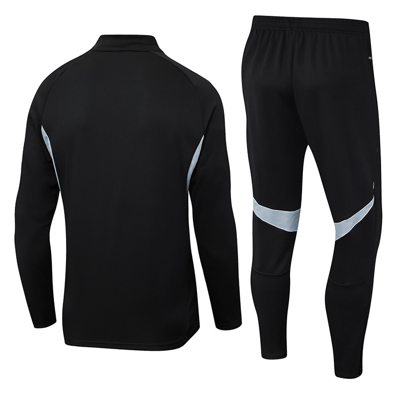 25-26 Argentina Black Half Pull Tracksuit