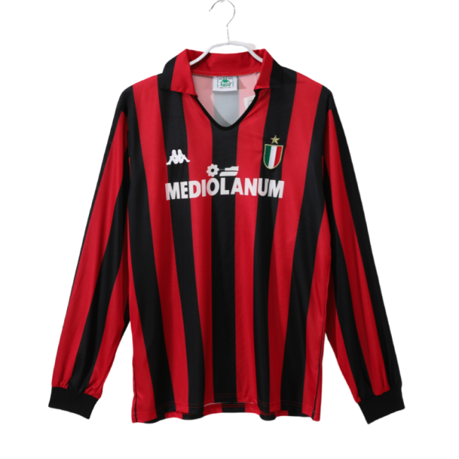 Mens Jersey AC  Home  Retro Long sleeve 1988-89
