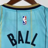 24-25 Hornets BALL #1 Blue City Edition Top Quality Hot Pressing NBA Jersey