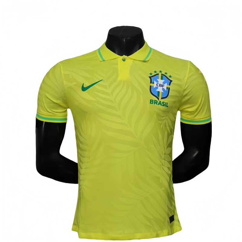 2025-26Mens Brazil Special Edition yellow Player version soccer jersey