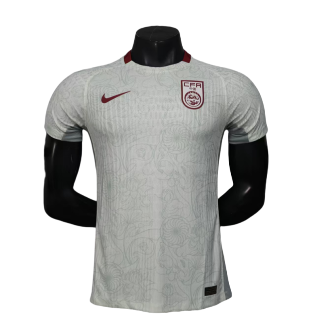 Men’s China away white  Player soccer jersey 2526