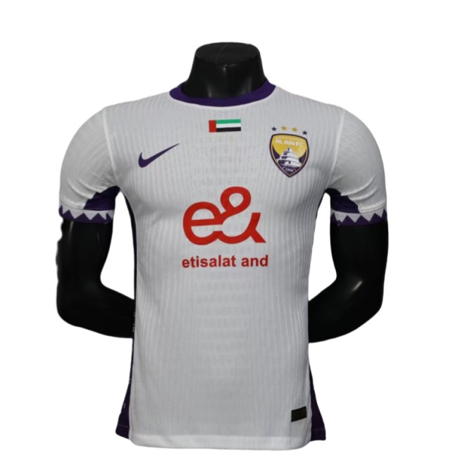 Mens Al Ain FC away Player version white  soccer jersey 2526