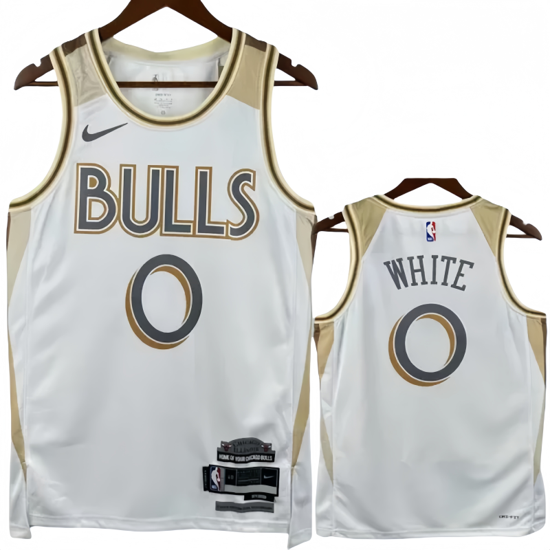 2025/26 Coby White Chicago Bulls #0 Nike City Edition Jersey