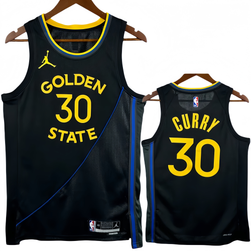 24-25 WARRIORS CURRY #30 Black Top Quality Hot Pressing NBA Jersey (Trapeze Edition)