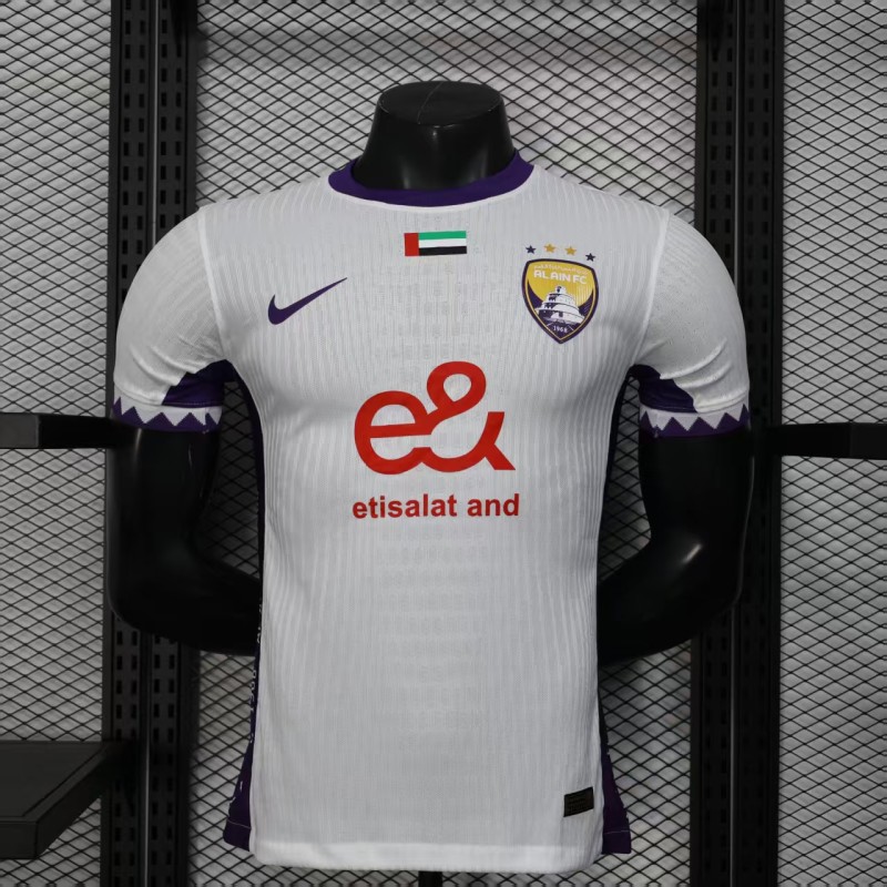 Mens Al Ain FC away Player version white  soccer jersey 2526