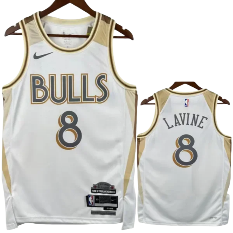 2025/26 Zach LaVine Chicago Bulls 8# Nike Unisex Swingman Jersey - White - City Edition