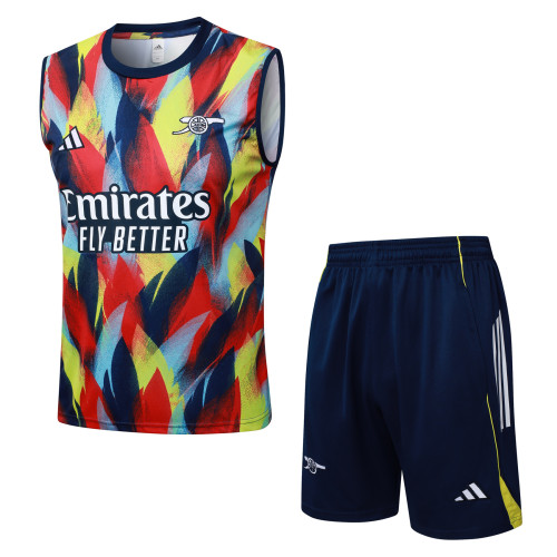 2025-26 Mens Arsenal color vest Training Short Suit D2592#