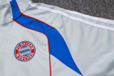 2025-26 Mens Bayern Munich light gray Half-pull Training Suit  B2548#