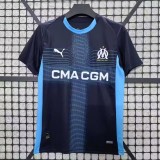 Mens Marseille away black  soccer jersey  2526