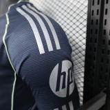 2025-26 Mens Real Madrid away blue Player Version Long sleeves Jersey