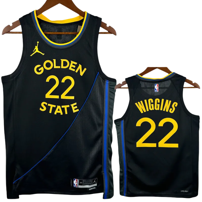 24-25 WARRIORS WIGGINS #22 Black Top Quality Hot Pressing NBA Jersey (Trapeze Edition)