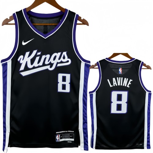 23-24 Kings LAVINE #8 Black Top Quality Hot Pressing NBA Jersey