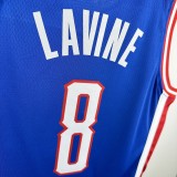 24-25 Kings LAVINE #8 Blue City Edition Top Quality Hot Pressing NBA Jersey