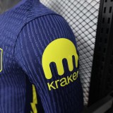 2025-26 Mens Atletico Madrid  away blue  Player  Long sleeve  jersey