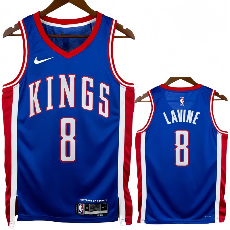 24-25 Kings LAVINE #8 Blue City Edition Top Quality Hot Pressing NBA Jersey