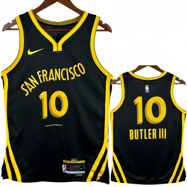 23-24 WARRIORS BUTLERIII #10 Black City Edition Top Quality Hot Pressing NBA Jersey