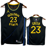24-25 WARRIORS GREEN #23 Black Top Quality Hot Pressing NBA Jersey (Trapeze Edition)