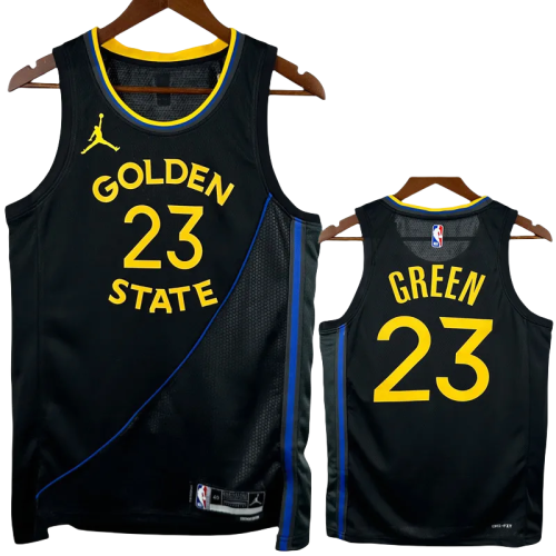 24-25 WARRIORS GREEN #23 Black Top Quality Hot Pressing NBA Jersey (Trapeze Edition)