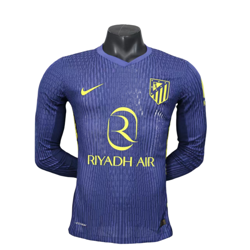 2025-26 Mens Atletico Madrid  away blue  Player  Long sleeve  jersey