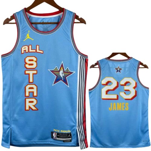 25-26 ALL-STAR JAMES #23 Light blue Top Quality Hot Pressing NBA Jersey