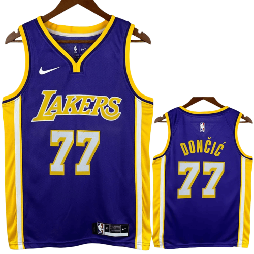 Lakers DONCIC #77 Purple Top Quality Hot Pressing NBA Jersey