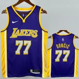 Lakers DONCIC #77 Purple Top Quality Hot Pressing NBA Jersey
