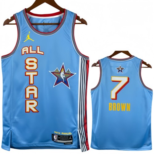 25-26 ALL-STAR BROWN #7 Light blue Top Quality Hot Pressing NBA Jersey