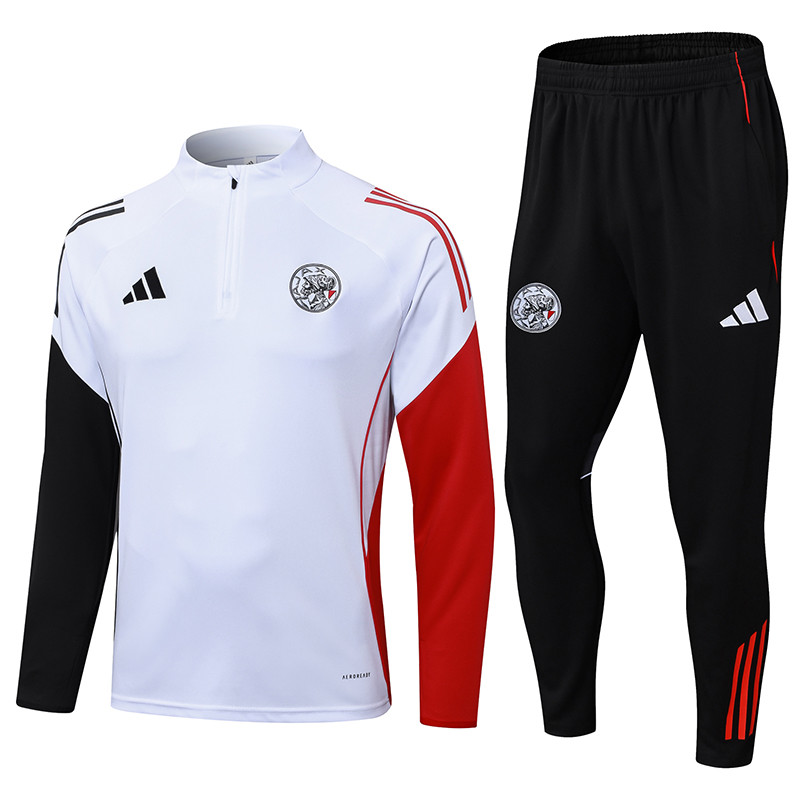 2526 Mens Ajax white Half-pull Training suit