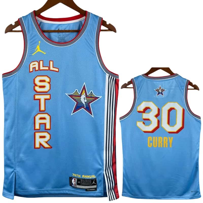 25-26 ALL-STAR CURRY #30 Light blue Top Quality Hot Pressing NBA Jersey