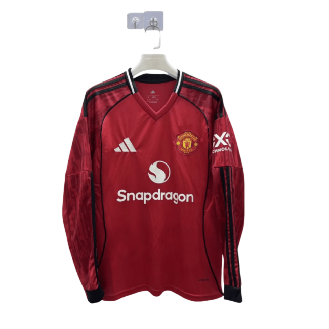 Mens  Manchester United  home long sleeve soccer Jersey  2526