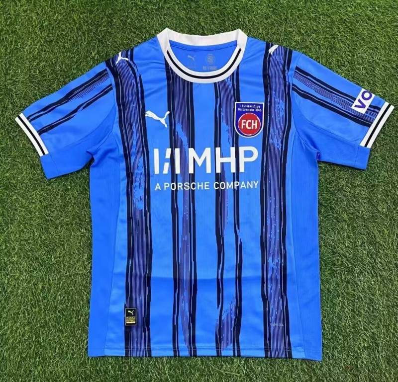 Mens Heidenheim away blue soccer jersey 2025-26