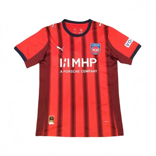 Mens Heidenheim home red soccer jersey 2025-26