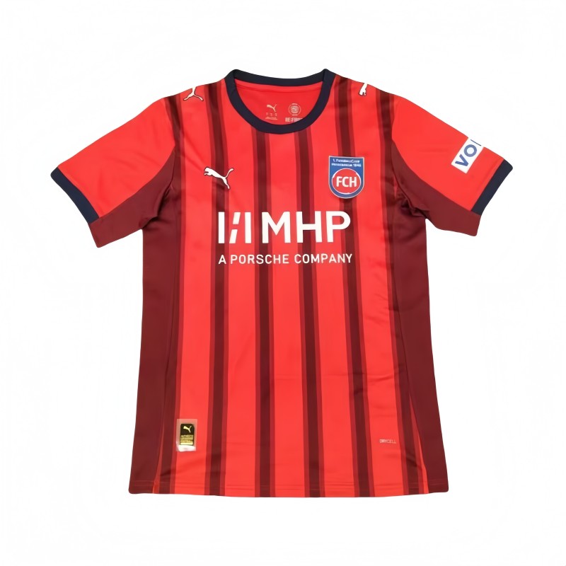 Mens Heidenheim home red soccer jersey 2025-26
