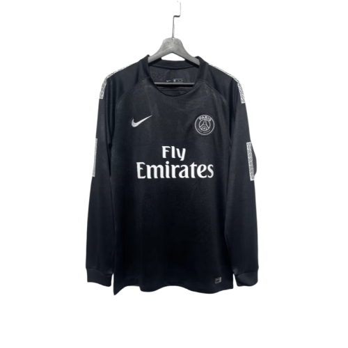 Retro psg Away black Long sleeve Jersey Mens 2017-18