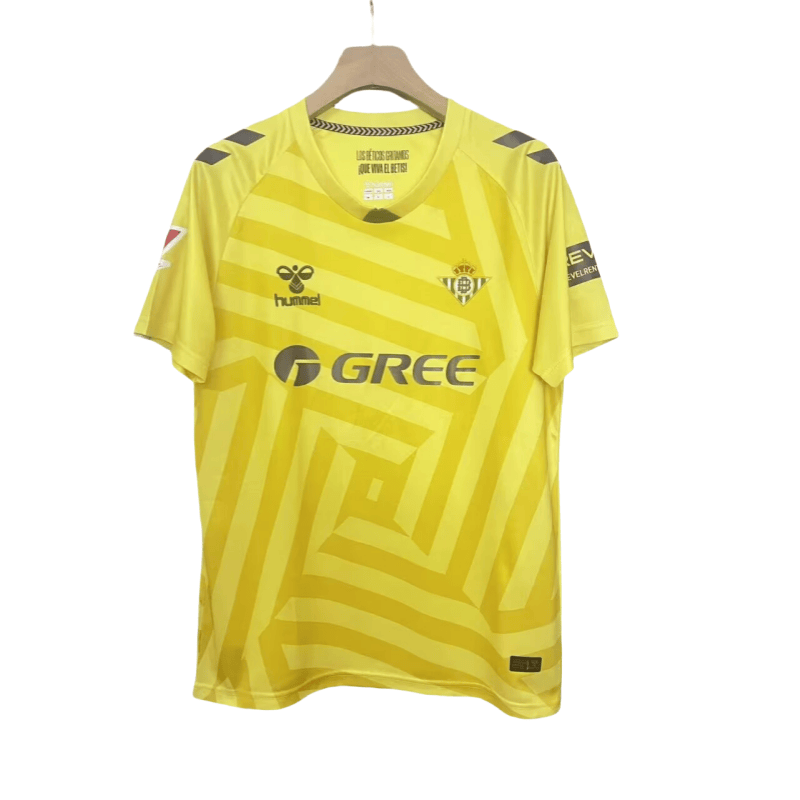 Mens Real Betis goalkeeper yellow Soccer Jersey 2025-26
