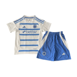 Kids  Cruzeiro white away soccer jersey 2025/26