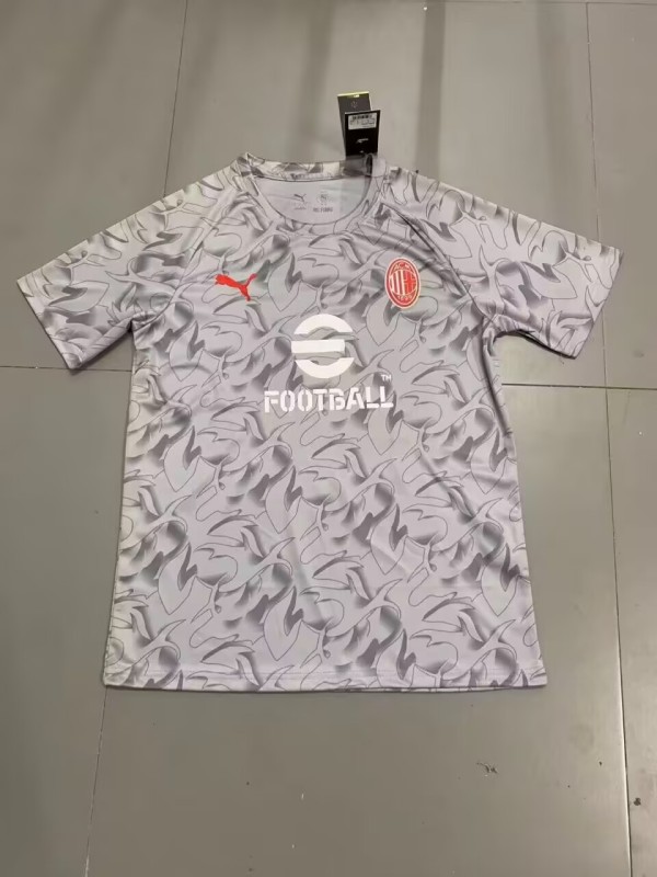 2025-26 Mens AC Milan Pre match uniform soccer Jersey