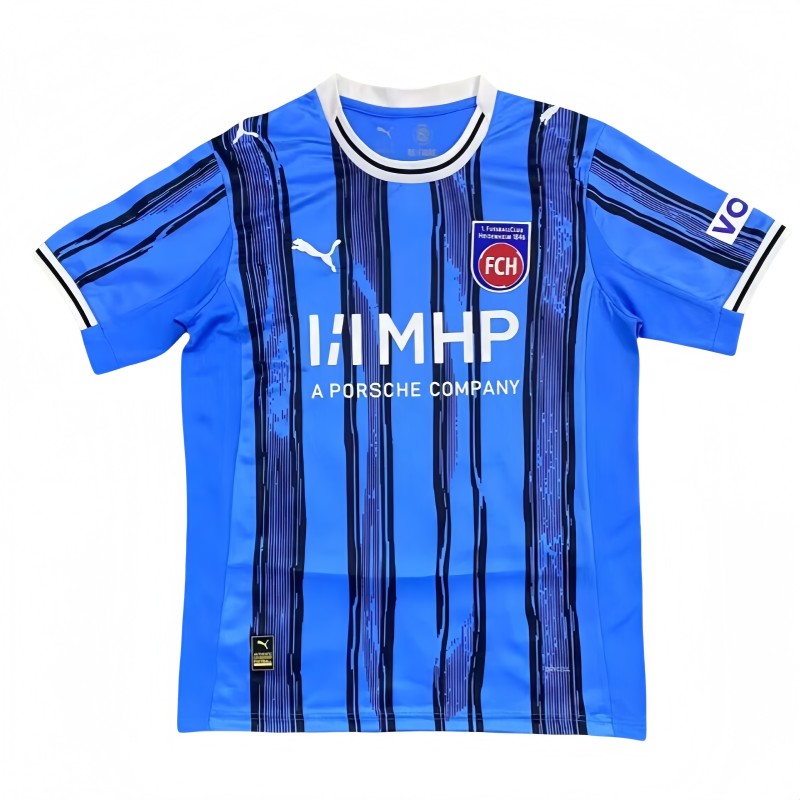 Mens Heidenheim away blue soccer jersey 2025-26