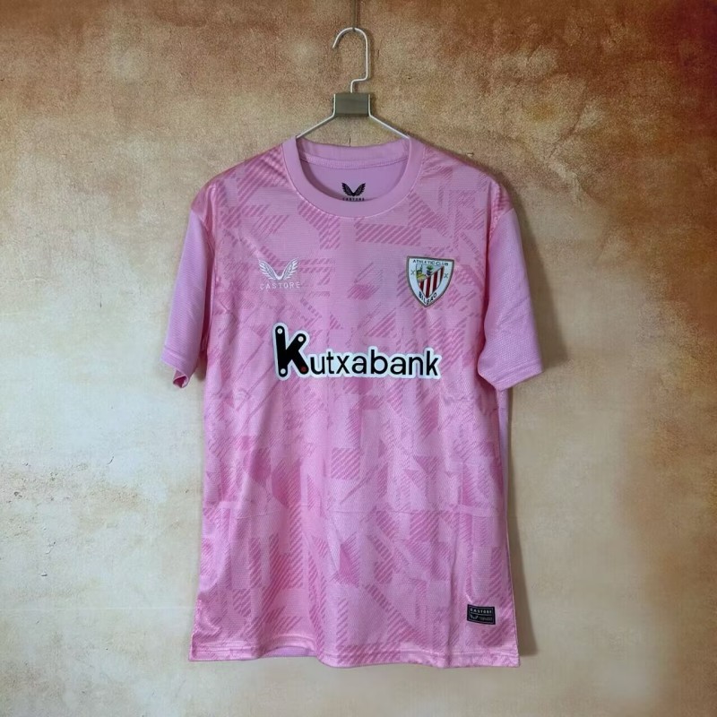 2025/26 Mens Athletic Bilbao pink soccer Jersey