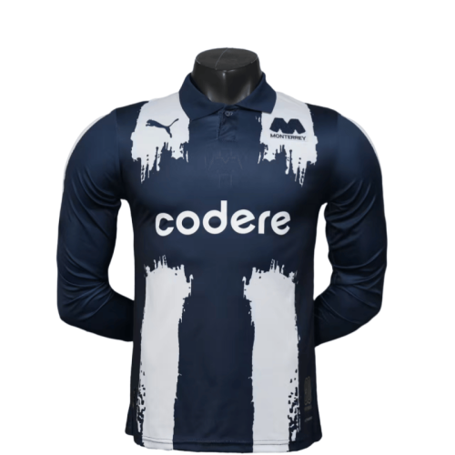 2025-26 Mens Monterrey home Player version Long sleeve jersey