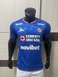 2025-26 Mens Cruz Azul  Player  home blue soccer Jersey