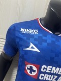 2025-26 Mens Cruz Azul  Player  home blue soccer Jersey