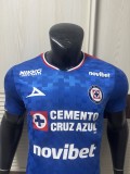 2025-26 Mens Cruz Azul  Player  home blue soccer Jersey