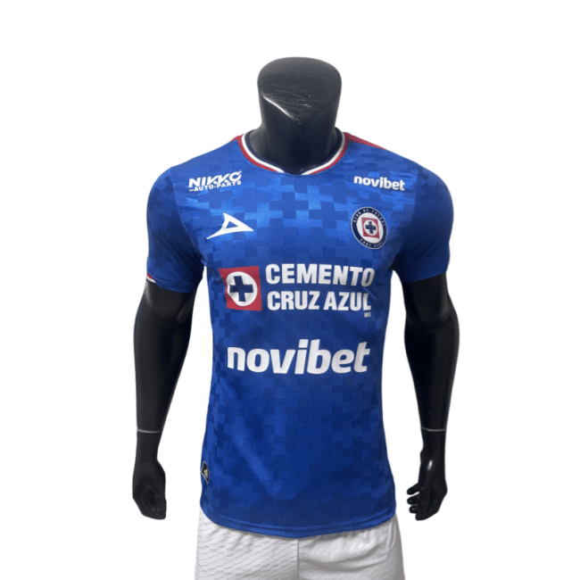 2025-26 Mens Cruz Azul  Player  home blue soccer Jersey