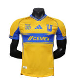 2025-26 Mens Tigres UANL  Home yellow Player version soccer jersey