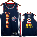 25-26 ALL-STAR GILGEOUS-ALEXANDER #2 Royal blue Top Quality Hot Pressing NBA Jersey