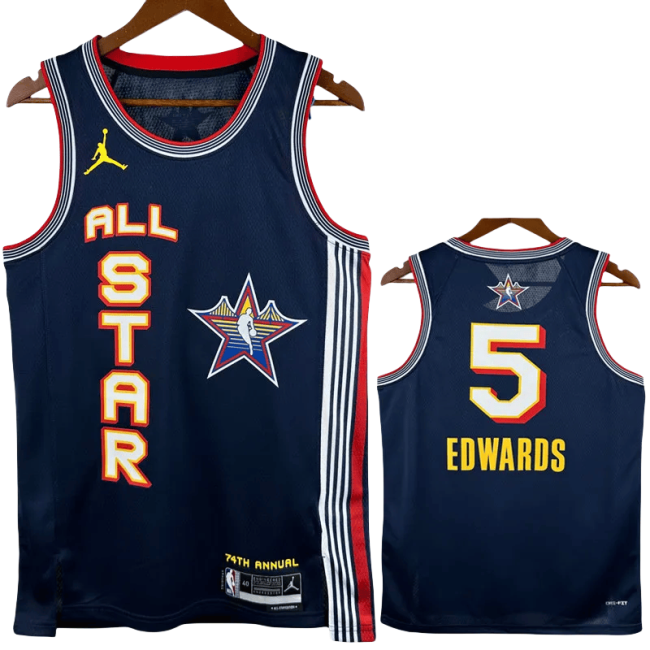 25-26 ALL-STAR EDWARDS #5 Royal blue Top Quality Hot Pressing NBA Jersey