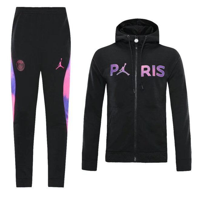 Mens Paris/PSG black  Hoodie Jacket Tracksuit suit  2025-26