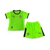 KIDS Portugal green Goalkeeper soccer jersey  2526